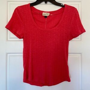 Pink short sleeve top, Size L